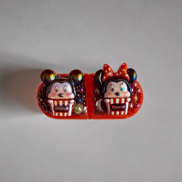 Handmade Other - Decoden Mini Pill Box, Mickey Minnie Kawaii Junk Case Style, Night Day Medicine